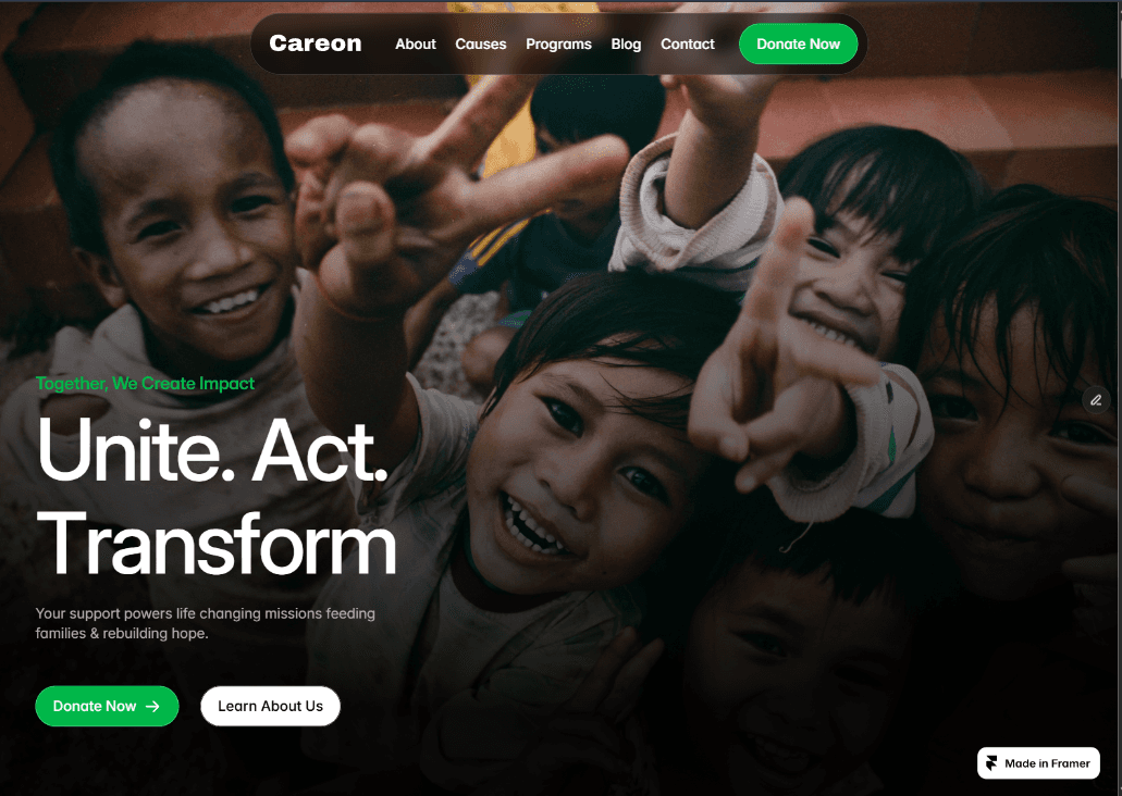 Web design concept for Nonprofit Organization in the Professional industry